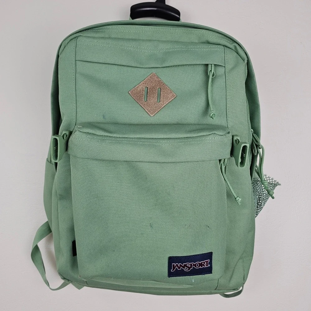 JanSport Backpack Unisex OS Sage Green West Break Cordura Durable School Bag